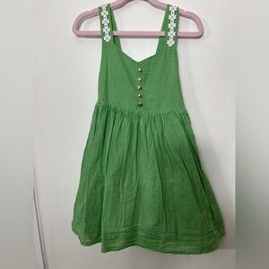 Cynthia Rowley Green Kids Dress with Floral Straps